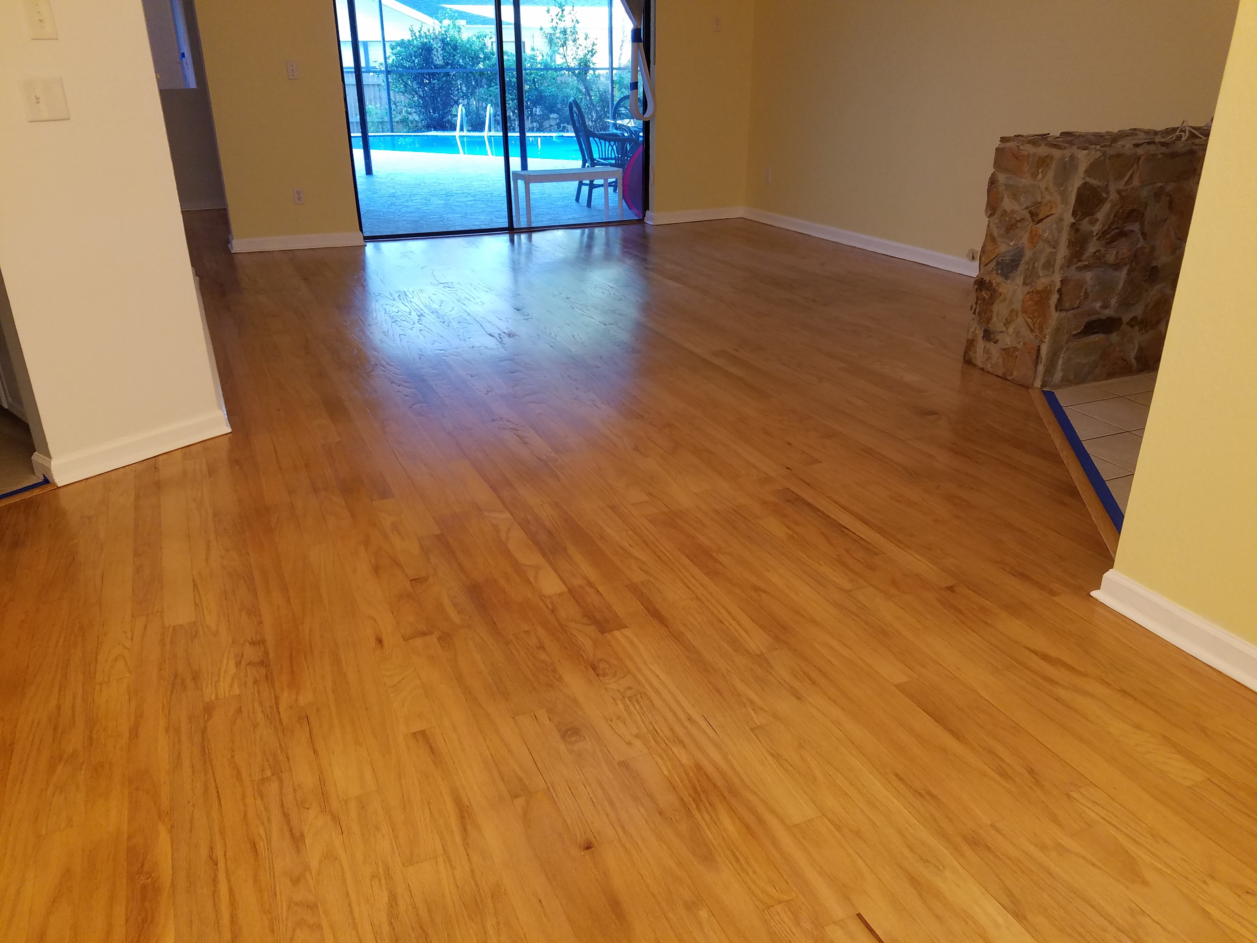 Newly Refinished Floor B&M Hardwood Floors